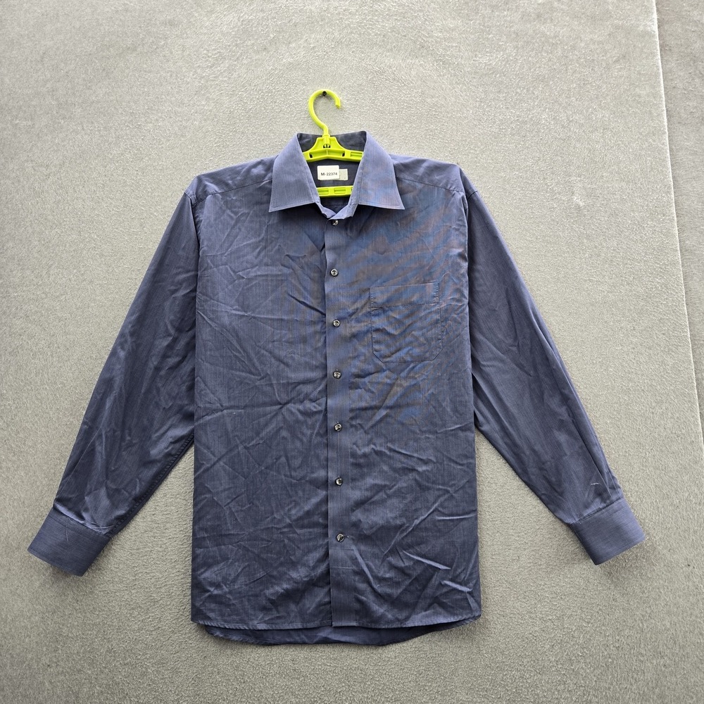 Eton of Sweden Men Button Up Shirt 43 / 17 Blue Luxury Dress Shirt Classic